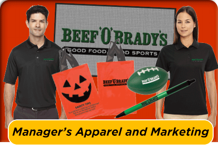 Beef 'O' Brady's Apparel & Promo Shop - Welcome